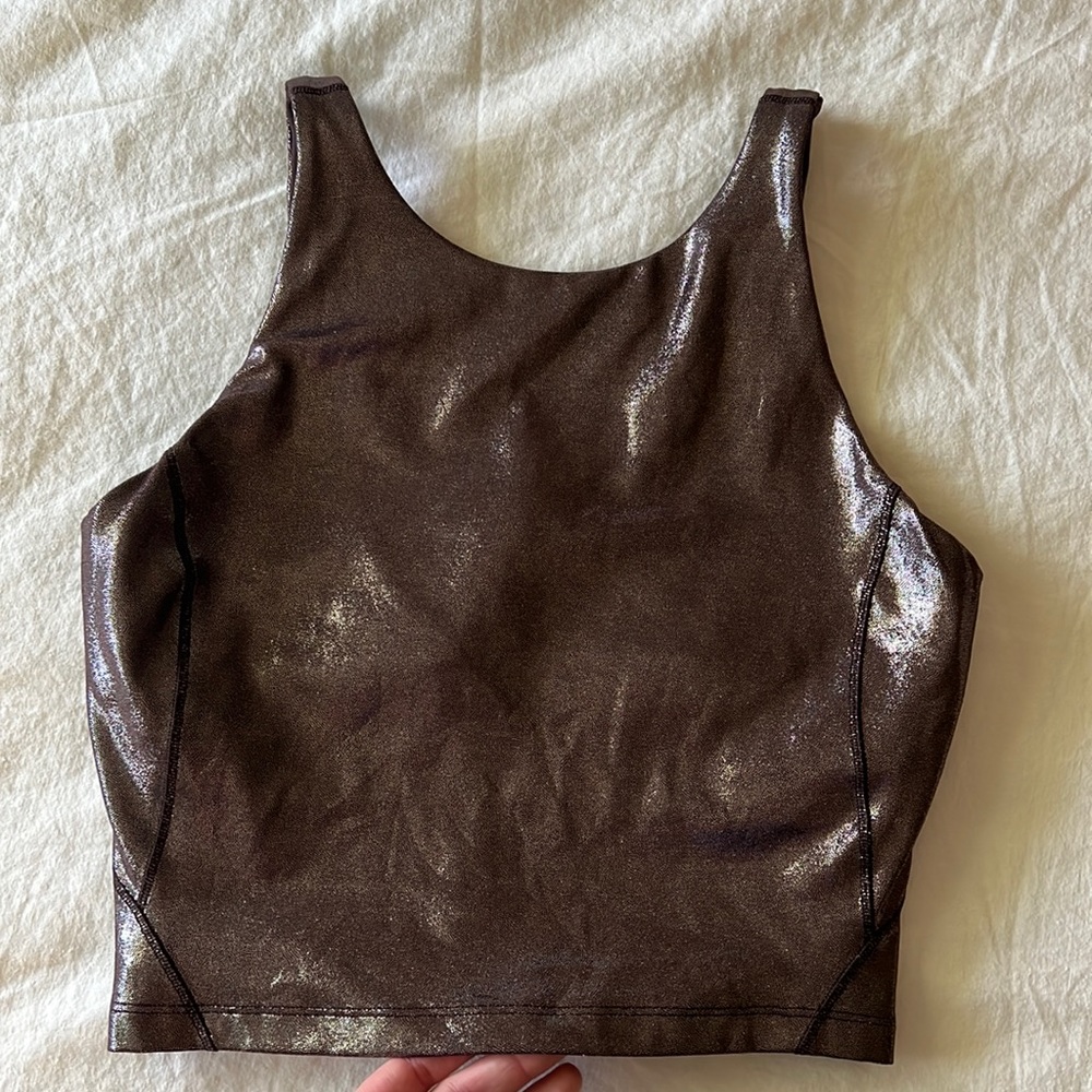 Lululemon align high-neck tank metallic bronze